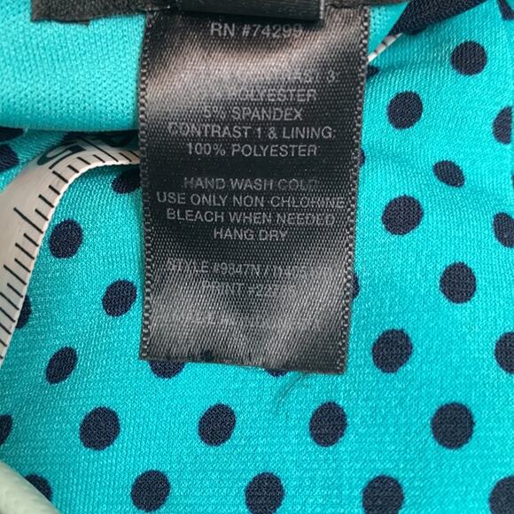 EnFocus Studio black mesh and mint a line dress, size 4 - Picture 8 of 8